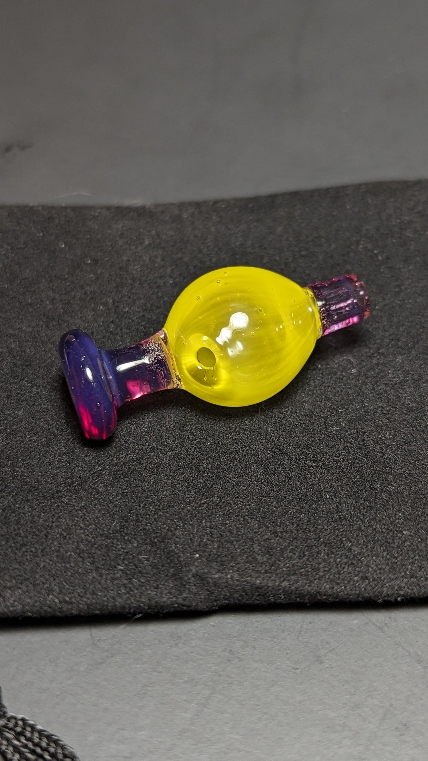 Gold Purple Phoenix/Yellow Crayon bubble cap (Carta/Puffco)