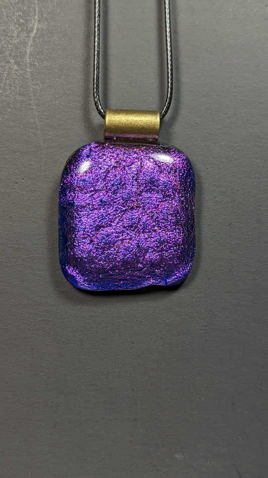 "Lavender Ocean" Fused Glass Pendant