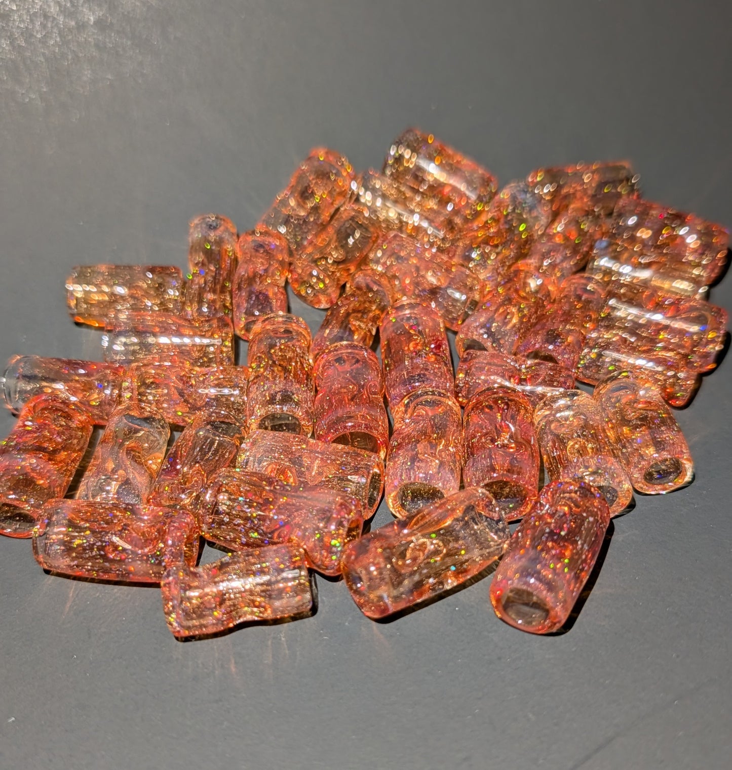 "Blood Orange" Crushed Opal Tips *2025 Halloween drop